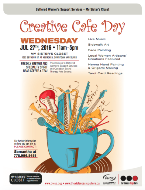 Creative Cafe Day July 27th 2016
