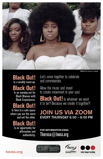Black Out monthly meet-up and evening out for Black Women with Black Experiences