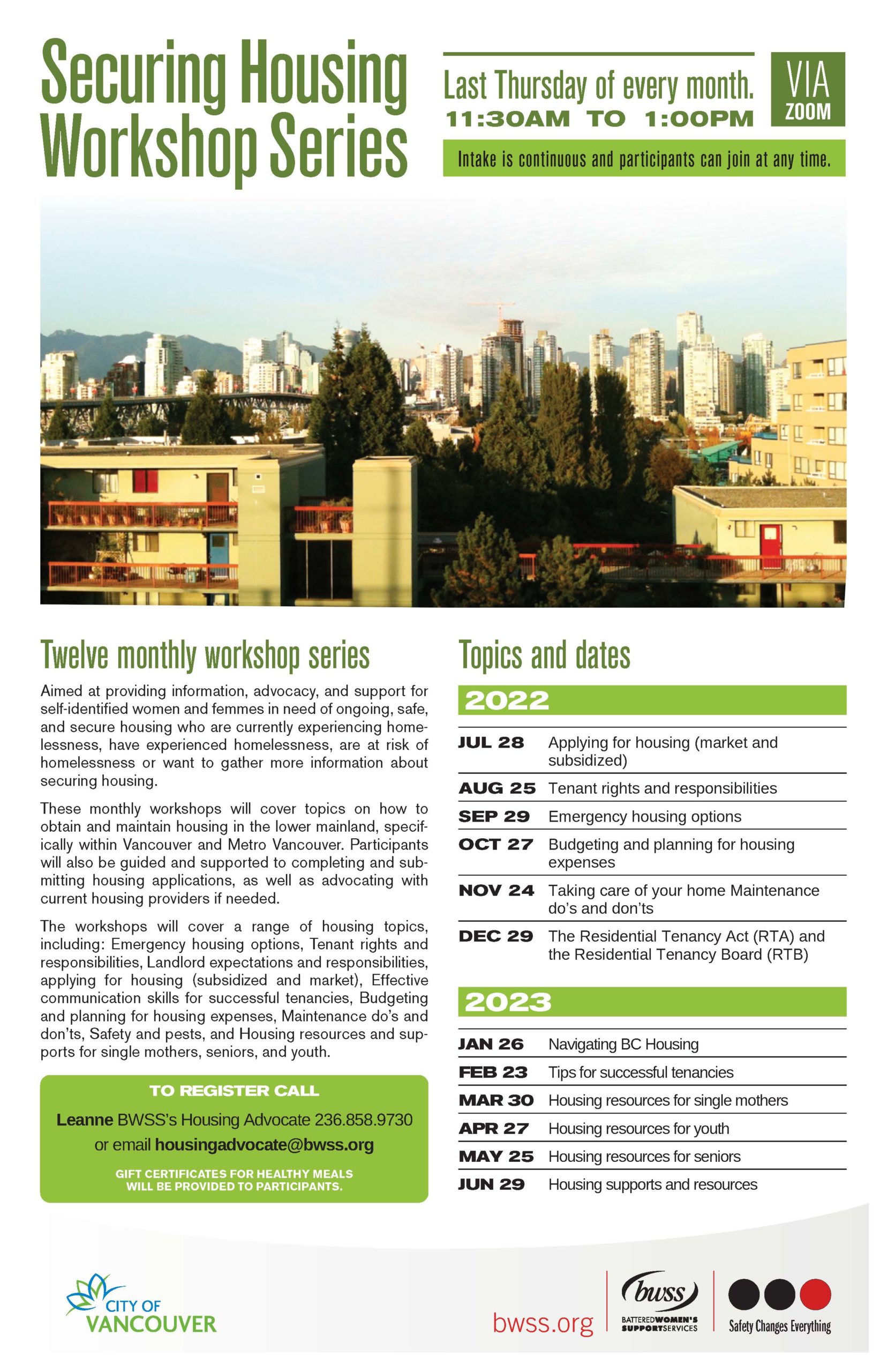 BWSS Securing Housing POSTER 2022-2023
