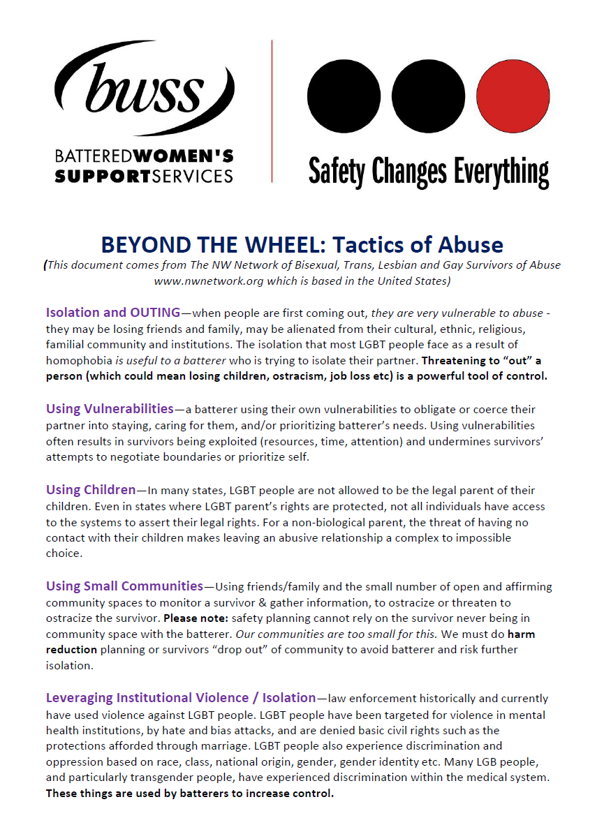 BEYOND THE WHEEL: Tactics of Abuse