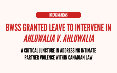 BWSS Granted Leave to Intervene in Ahluwalia v. Ahluwalia