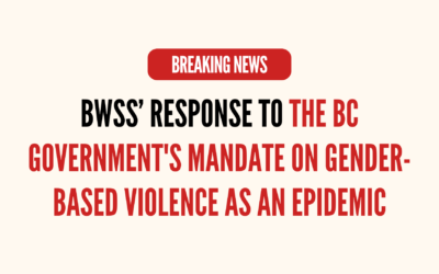 BWSS Response to the BC Government’s Mandate on Gender-Based Violence as an Epidemic