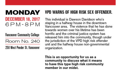 Downtown Vancouver Coalition for Women’s Safety Presents a Community Forum