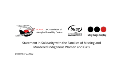 Statement in Solidarity with the Families of Missing and Murdered Indigenous Women and Girls
