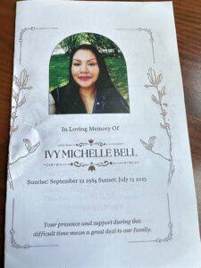 flyer for Ivy Michelle Bell