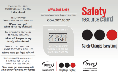 Safety Resource Card: Connecting Survivors of Violence to Support