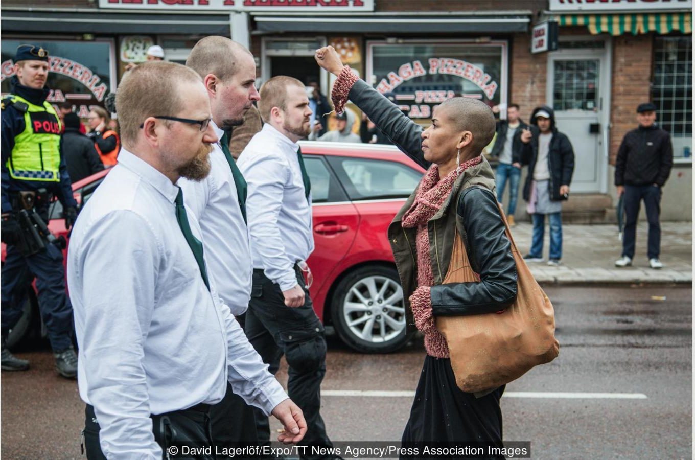 2016 - Tess Asplund confronting the Nordic Resistance Movement in Sweden