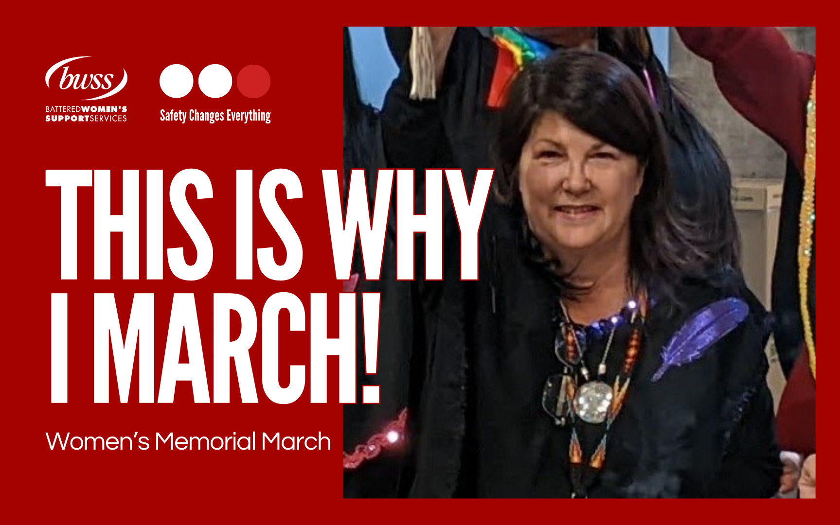 This is why I March (Banner) (1) An image with a Black woman looking intently holding their hands in front of them with a flame above her. It is showcasing a workshop for Black women.