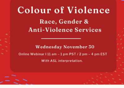 Colour of Violence Webinar Announcement