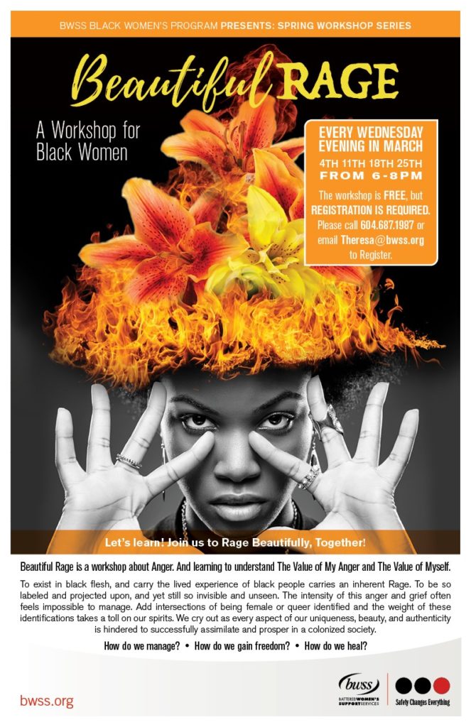 Beautiful Rage is a workshop for Black Women at BWSS