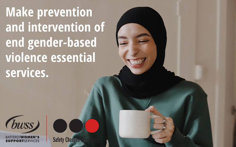 Make prevention and intervention of end gender-based violence essential services
