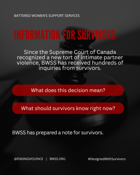 INFORMATION FOR SURVIVORS - BWSS